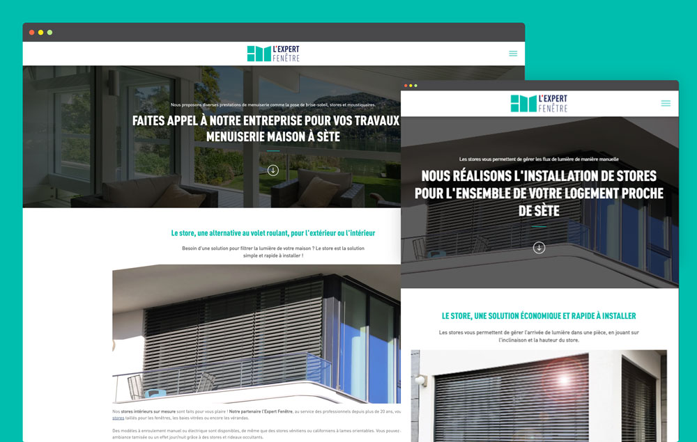 Mockup du design du site